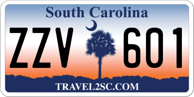 SC license plate ZZV601