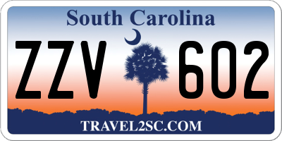SC license plate ZZV602