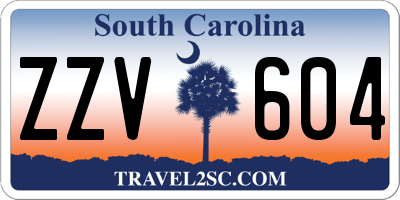 SC license plate ZZV604