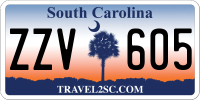 SC license plate ZZV605