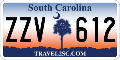 SC license plate ZZV612