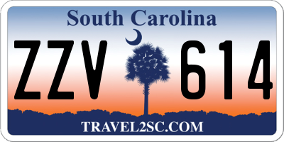 SC license plate ZZV614