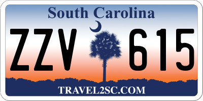SC license plate ZZV615