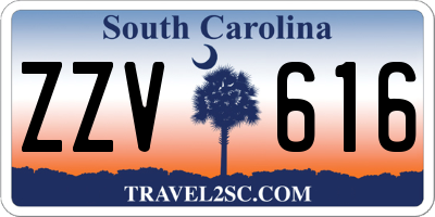 SC license plate ZZV616