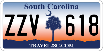 SC license plate ZZV618