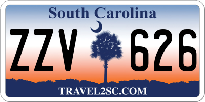 SC license plate ZZV626