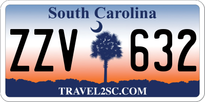 SC license plate ZZV632