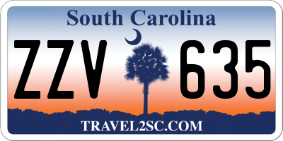 SC license plate ZZV635