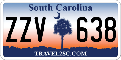 SC license plate ZZV638