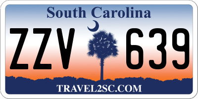 SC license plate ZZV639