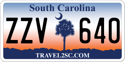 SC license plate ZZV640