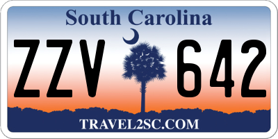 SC license plate ZZV642