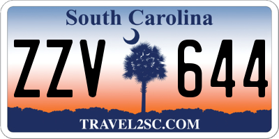 SC license plate ZZV644