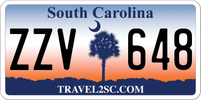 SC license plate ZZV648