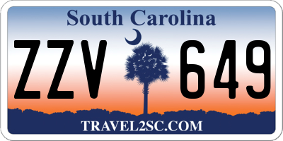 SC license plate ZZV649