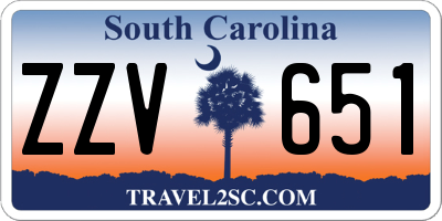 SC license plate ZZV651