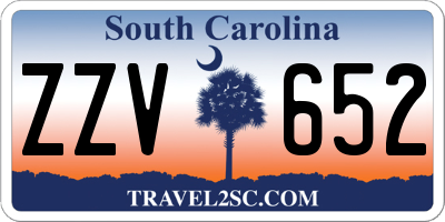 SC license plate ZZV652