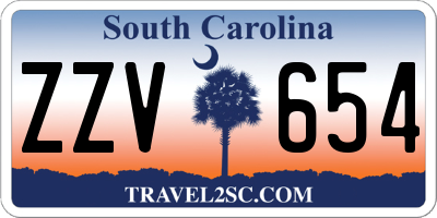 SC license plate ZZV654