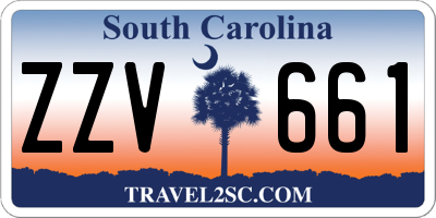 SC license plate ZZV661
