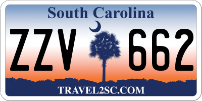 SC license plate ZZV662