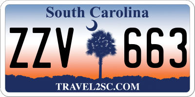 SC license plate ZZV663