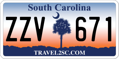 SC license plate ZZV671