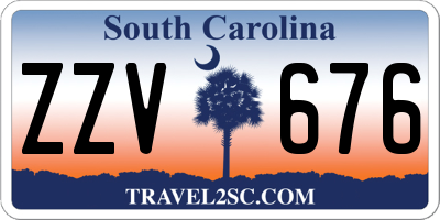 SC license plate ZZV676