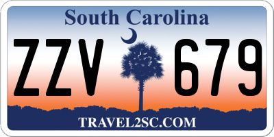 SC license plate ZZV679