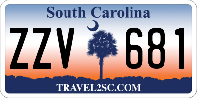 SC license plate ZZV681