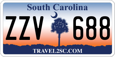 SC license plate ZZV688