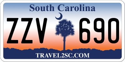 SC license plate ZZV690