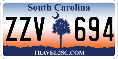 SC license plate ZZV694