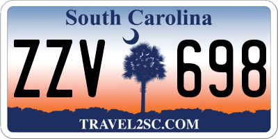 SC license plate ZZV698