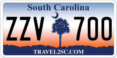 SC license plate ZZV700