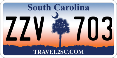 SC license plate ZZV703
