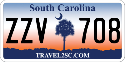 SC license plate ZZV708