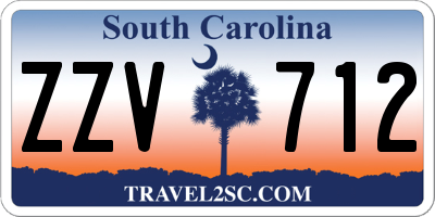 SC license plate ZZV712