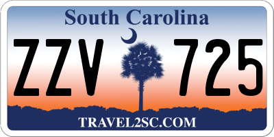 SC license plate ZZV725
