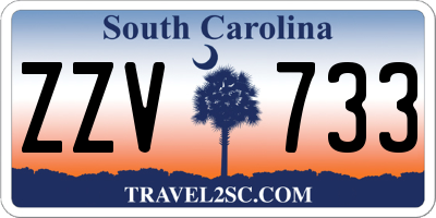 SC license plate ZZV733