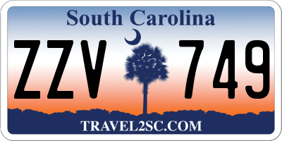 SC license plate ZZV749