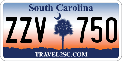 SC license plate ZZV750