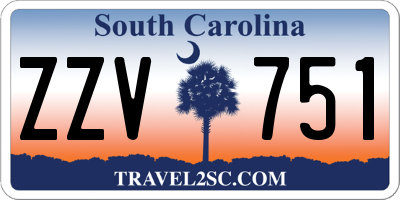 SC license plate ZZV751
