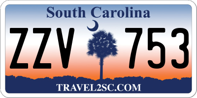 SC license plate ZZV753