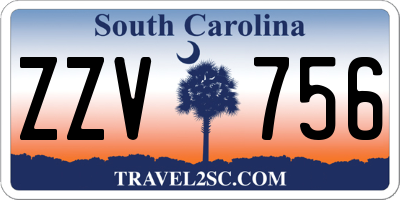 SC license plate ZZV756