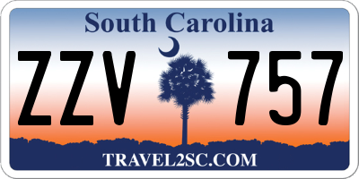 SC license plate ZZV757