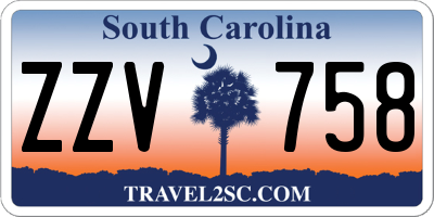 SC license plate ZZV758
