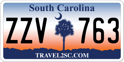 SC license plate ZZV763
