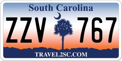 SC license plate ZZV767