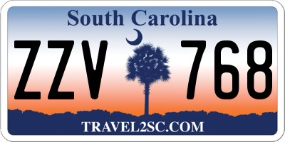 SC license plate ZZV768