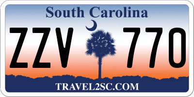 SC license plate ZZV770